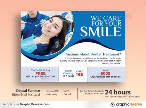 Dental Service Medical Standard Postcard
