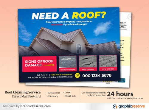 Roof Repair Service Eddm Postcard