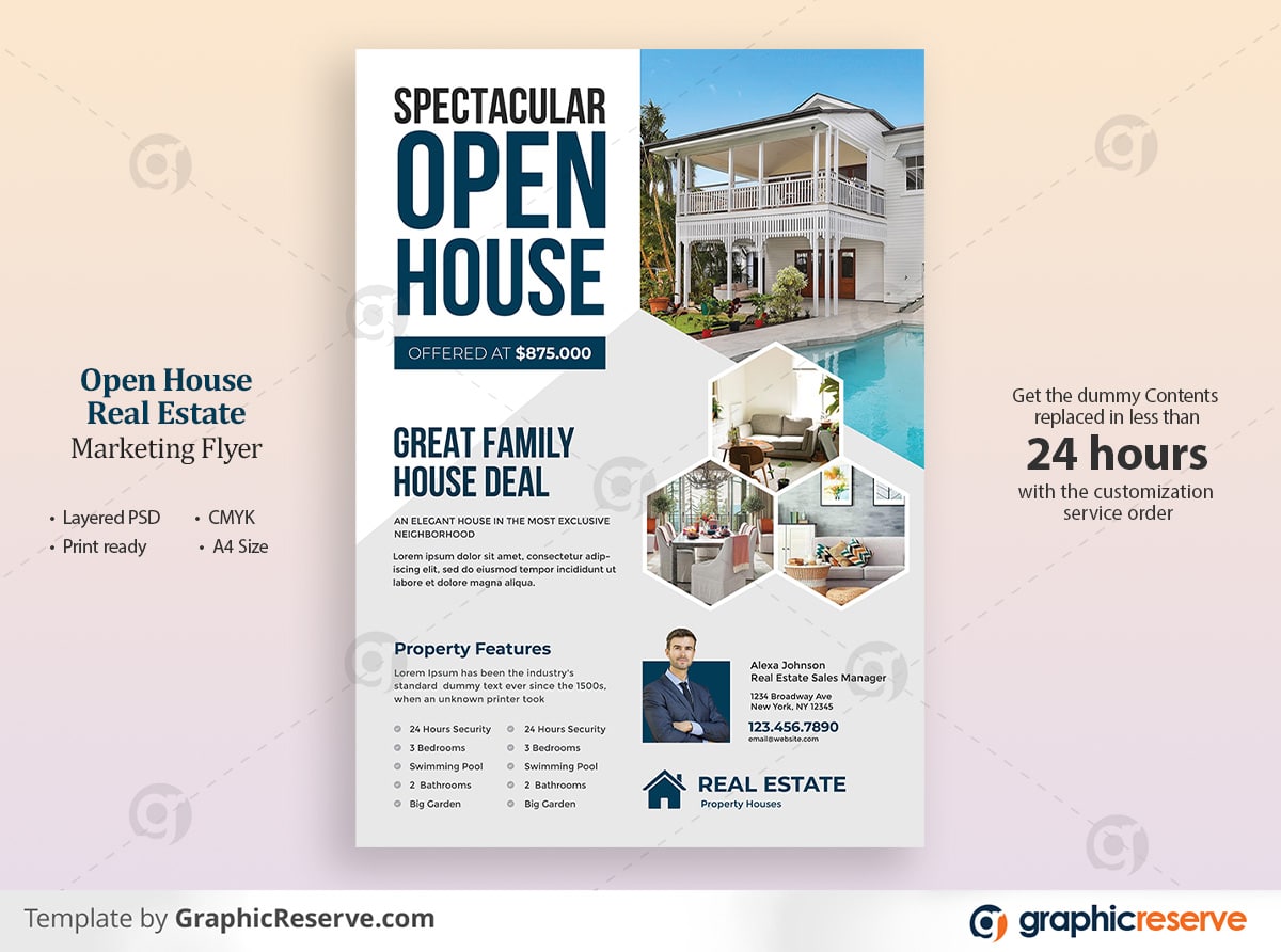 Open House Flyer Design Template 