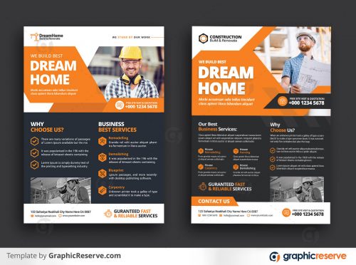 Construction Hardware Renovation Flyer Template