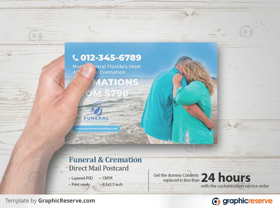Funeral cremation direct mail eddm postcard flyers 01