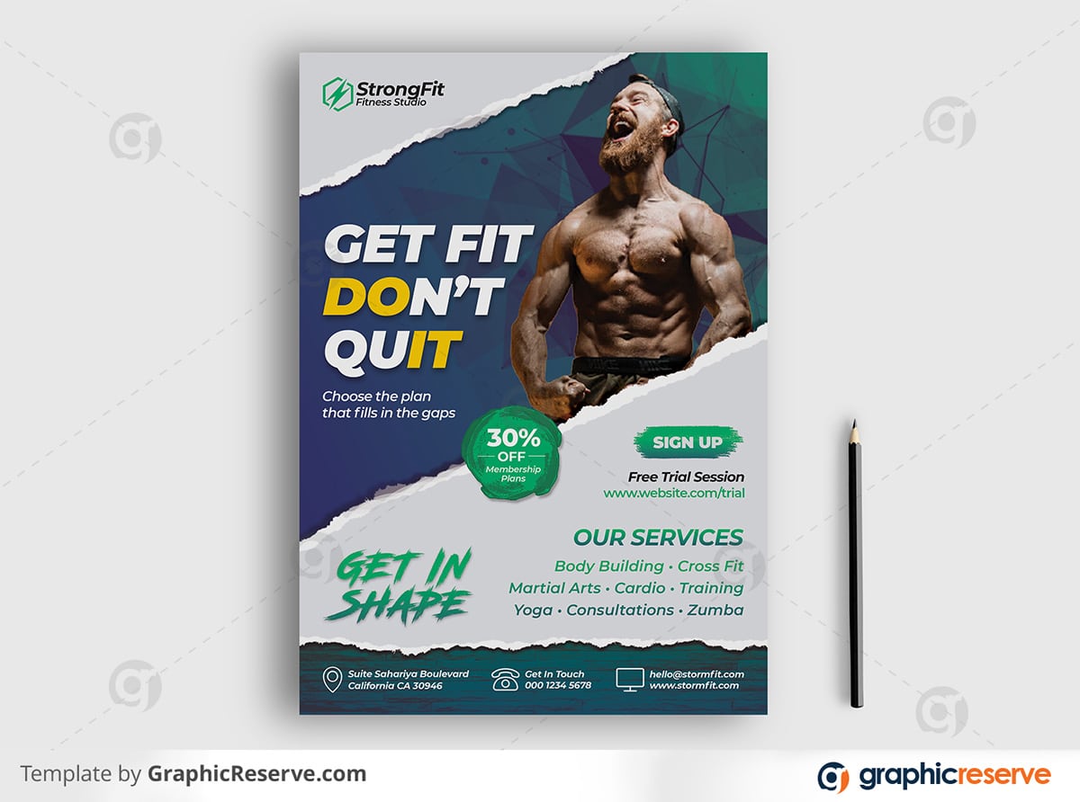Fitness Gym Flyer design example