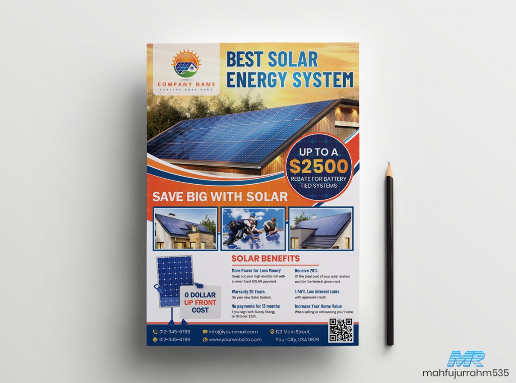 05 Solar Energy Company Flyer Design Template