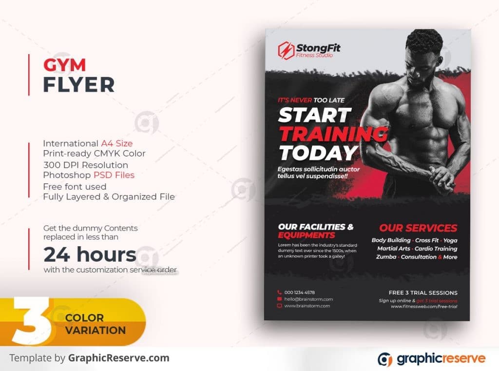 Fitness Gym Flyer Template 01