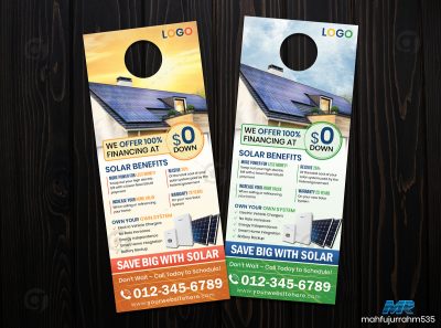 01 Solar Energy Door Hanger Design Template