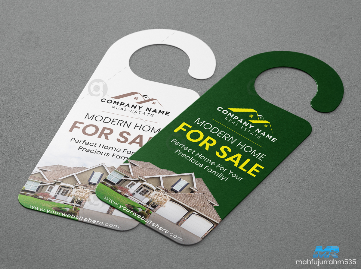 02 Real Estate Door Hanger Design 02 Real Estate Door Hanger Design