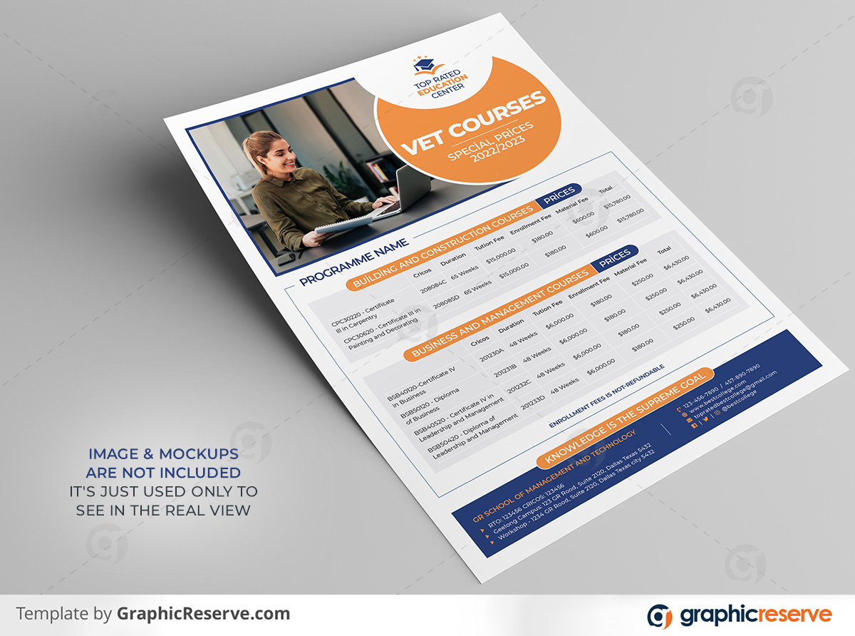 College or University Course Price List Flyer template by didargds on Graphic Reserve College Course University Course Course Price List Flyer v2