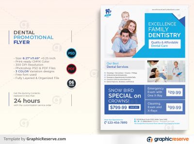 Dental Healthcare Promotional Flyer template by stockhero on Graphic Reserve Promotion Flyer 1
