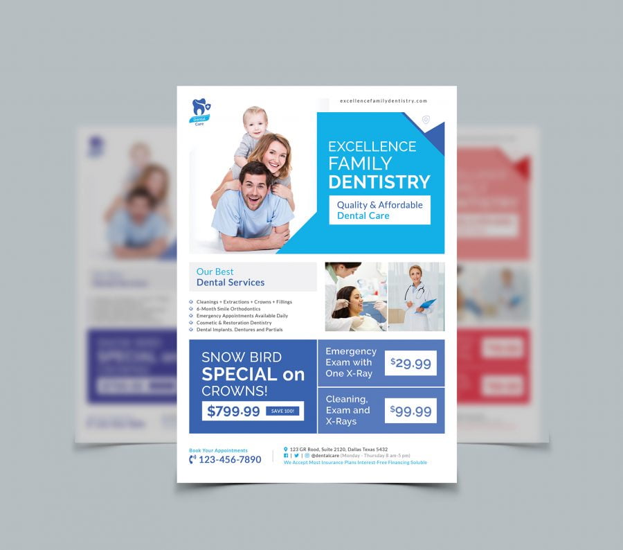 Dental Dentistry Flyer Dental Healthcare Promotional Flyer Dental Promotion Offer Dental Flyer Dentistry Flyer Flyer template Dental Services