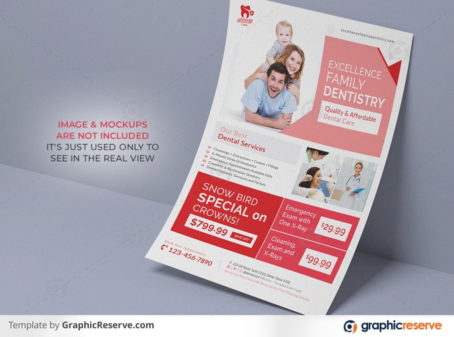 Dental Healthcare Promotional Flyer template by stockhero on Graphic Reserve Promotion Flyer v1