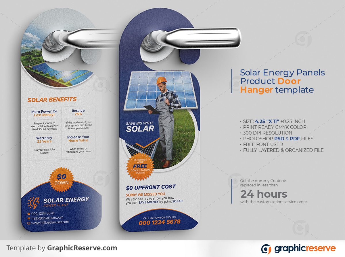 Solar Energy Powered Panel Product Door Hanger design by stockhero on Graphic Reserve Solar Panel Solar Door Hanger v1 1 Solar Energy Powered Panel Product Door Hanger design by stockhero on Graphic Reserve Solar Panel Solar Door Hanger v1 1