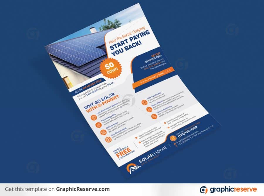 Solar Services Flyer template by stockhero P1 1