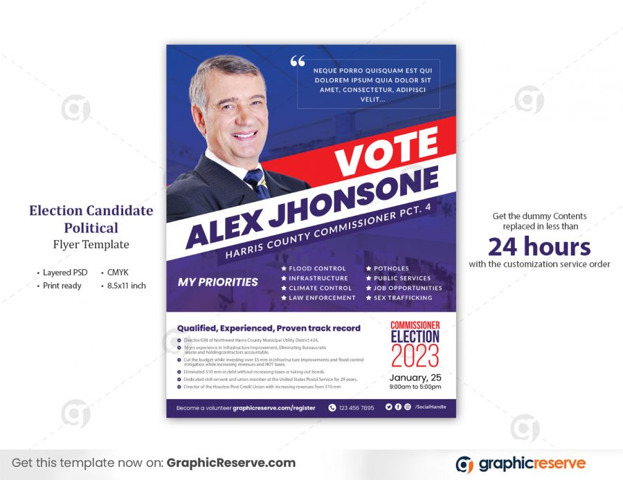 Election Candidate Political flyer