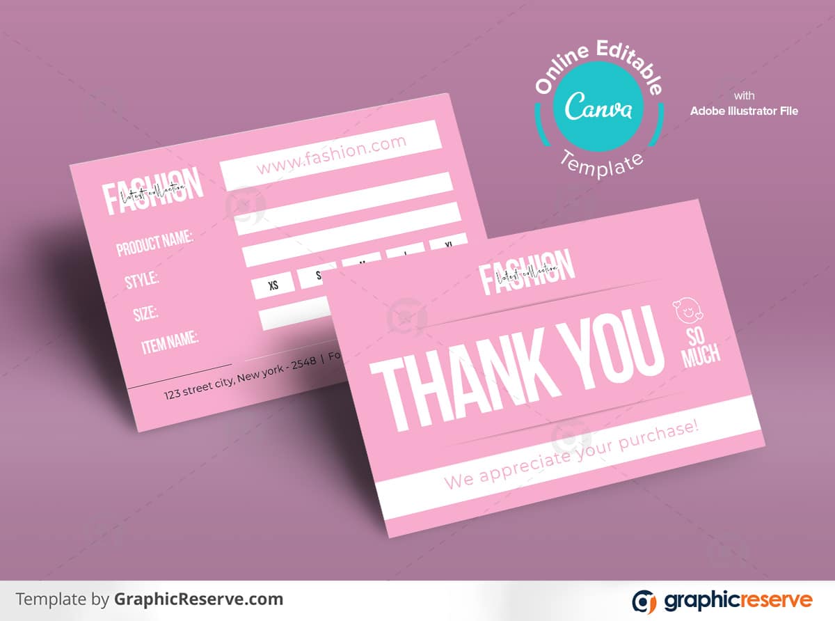 Fashion Loyalty Card template (Canva & Adobe Illustrator)