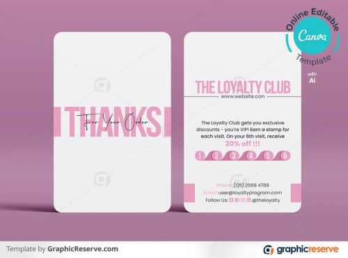35436 Canva Loyalty Card template by stockhero