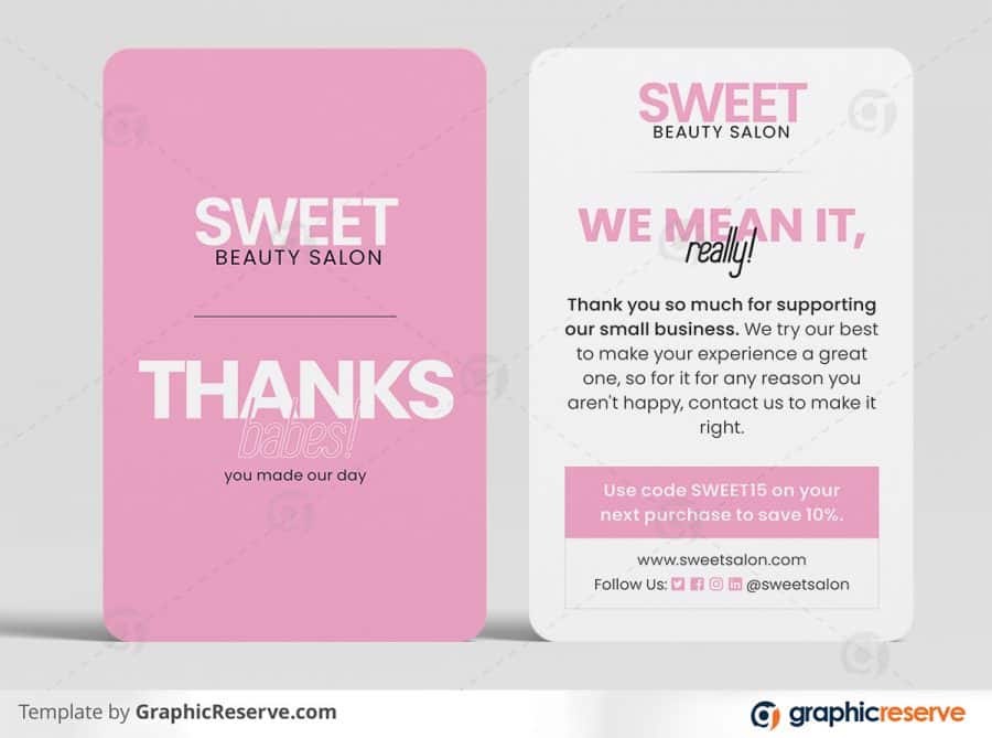 Beauty Salon Loyalty Card template Beauty Salon Loyalty Card Loyalty Business Card sweet fashion card business spa v4 4