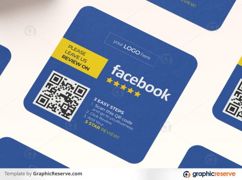 Square Business Review Sticker template by stockhero P4