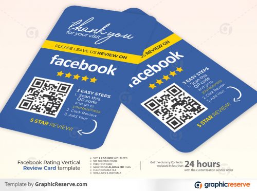 Vertical Business Review Card template by stockhero P2 2