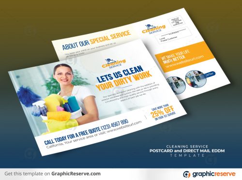 Cleaning Service Postcard template by didargds v1 1