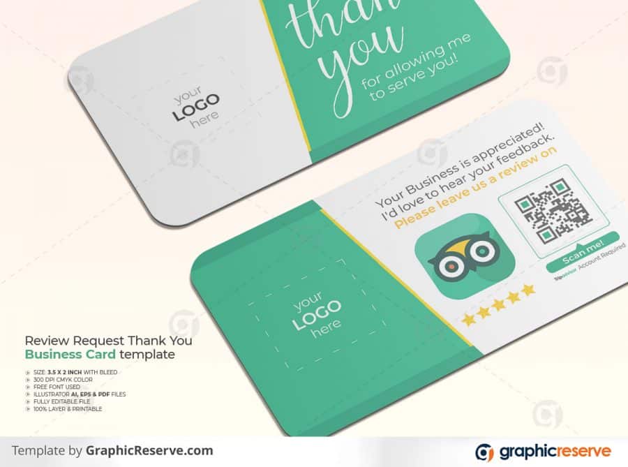 Landscape Business Review Card template by stockhero P5