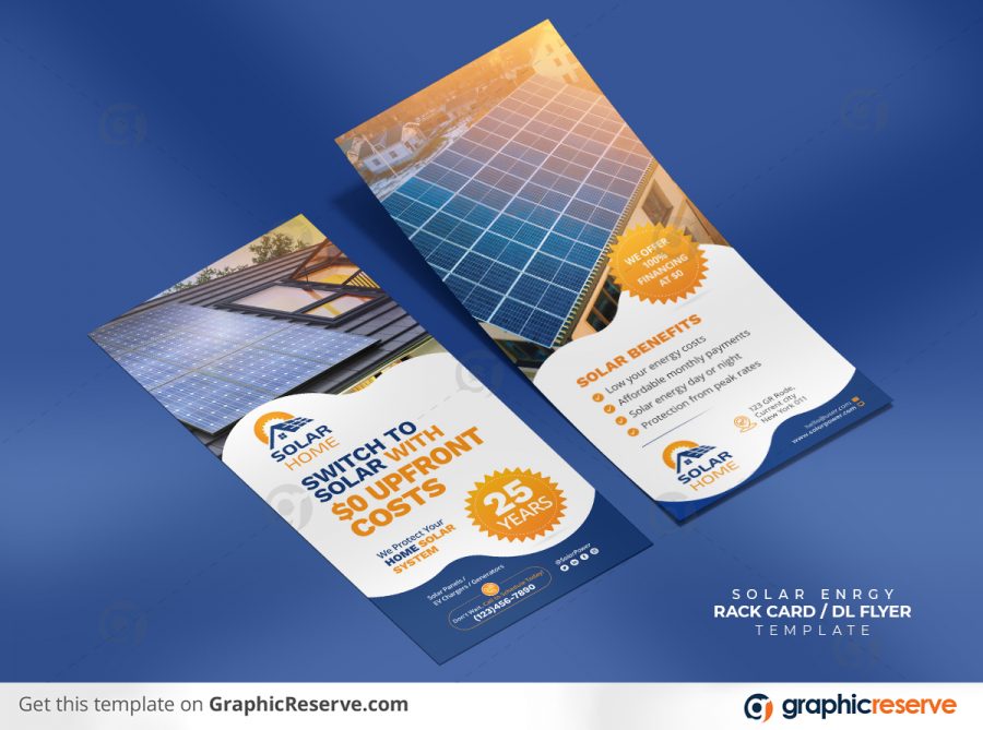 Solar Rack Card or DL Flyer template by stockhero v1 1