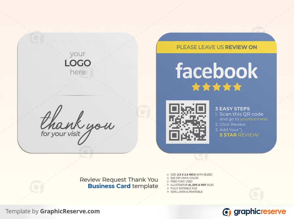 Square Business Review Card template by stockhero P4 1