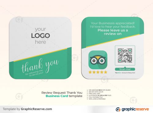 Square Business Review Card template by stockhero P7