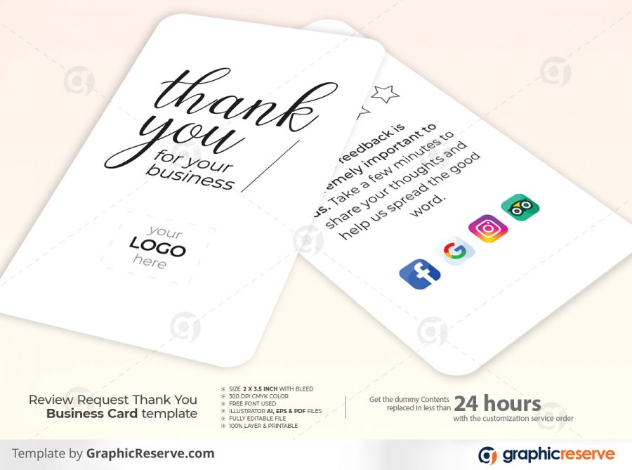 Vertical Business Review Card Template By Stockhero P1 2