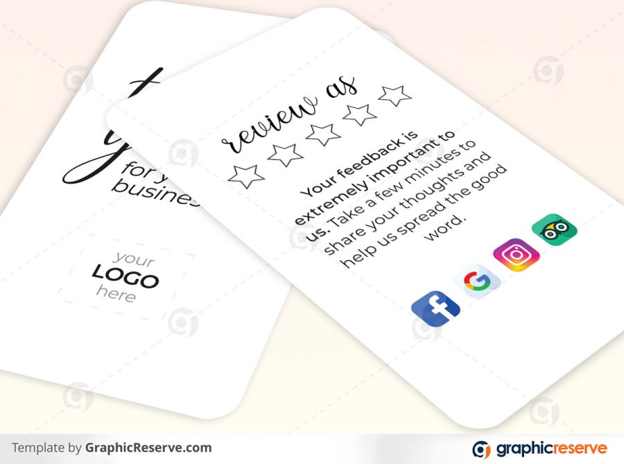 Vertical Business Review Card Template By Stockhero P2 2