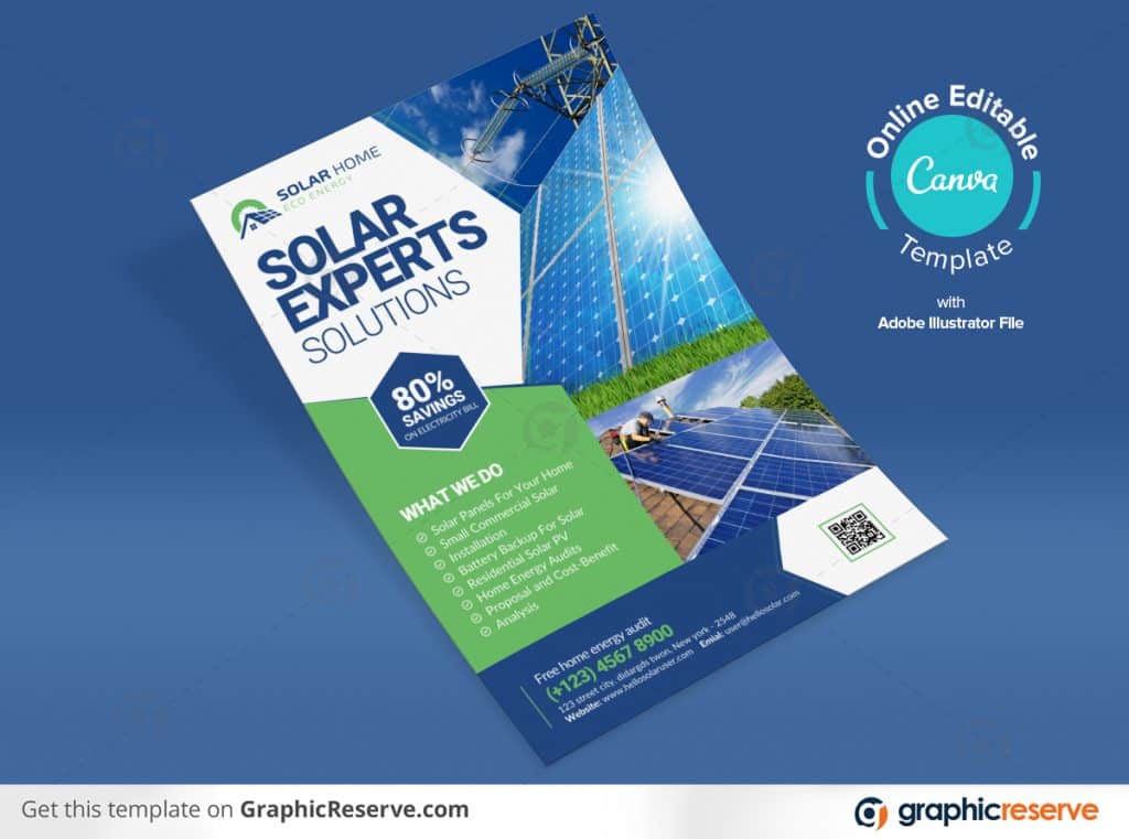 Solar Canva Flyer by stockhero