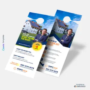 Solar Door Hanger | Editable Canva Template