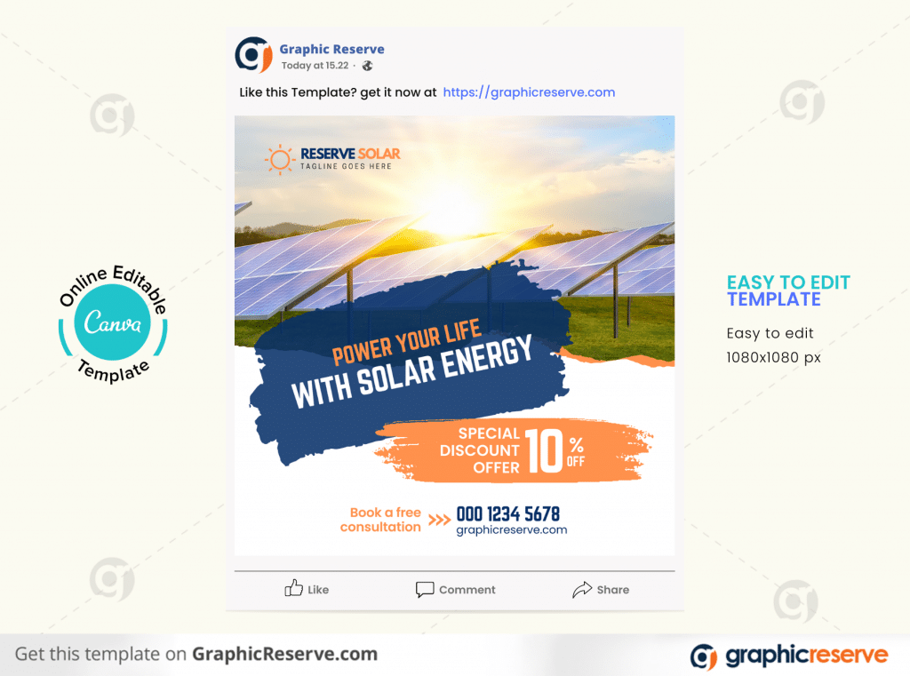 43648 Solar Social Media Post Canva Template