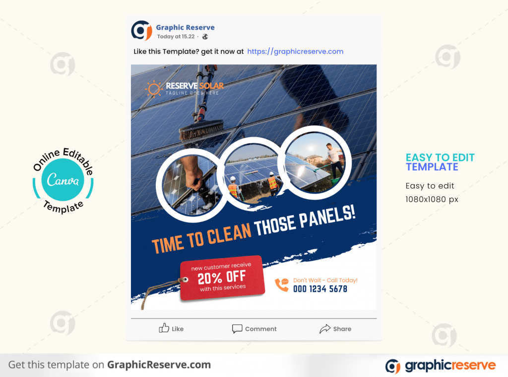 43653 Solar Social Media Post Canva Template