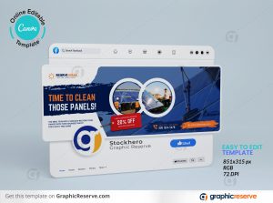 Solar Facebook Cover Design Canva Template
