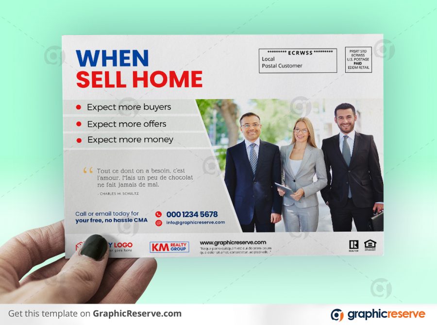 43745 Real Estate Direct Mail EDDM Postcard Canva template Preview2