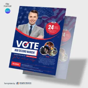 Election Campaign Flyer Canva Template – Professional Political Design – Canva template