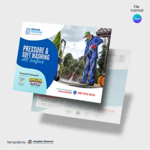 Pressure Washing EDDM Mailer Postcard (Canva template) – Canva template