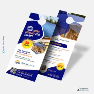 Custom Solar Door Hanger | Canva Design Template