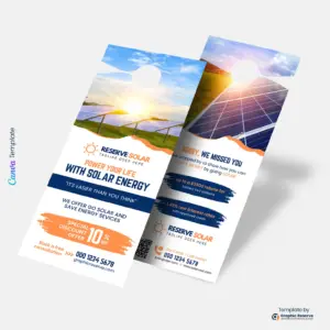 Custom Solar Door Hanger | Canva Design File