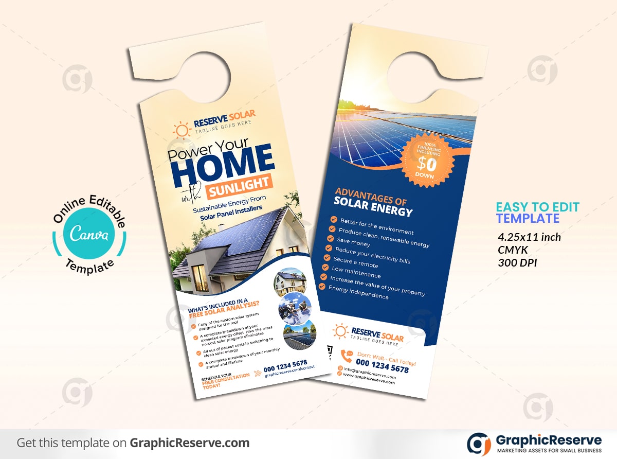 Solar Energy Company Flyer Design Template