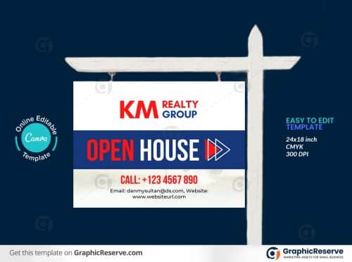 45777 Open House Yard Sign template 1