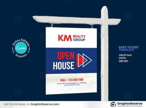 45793 Open House Yard Sign template