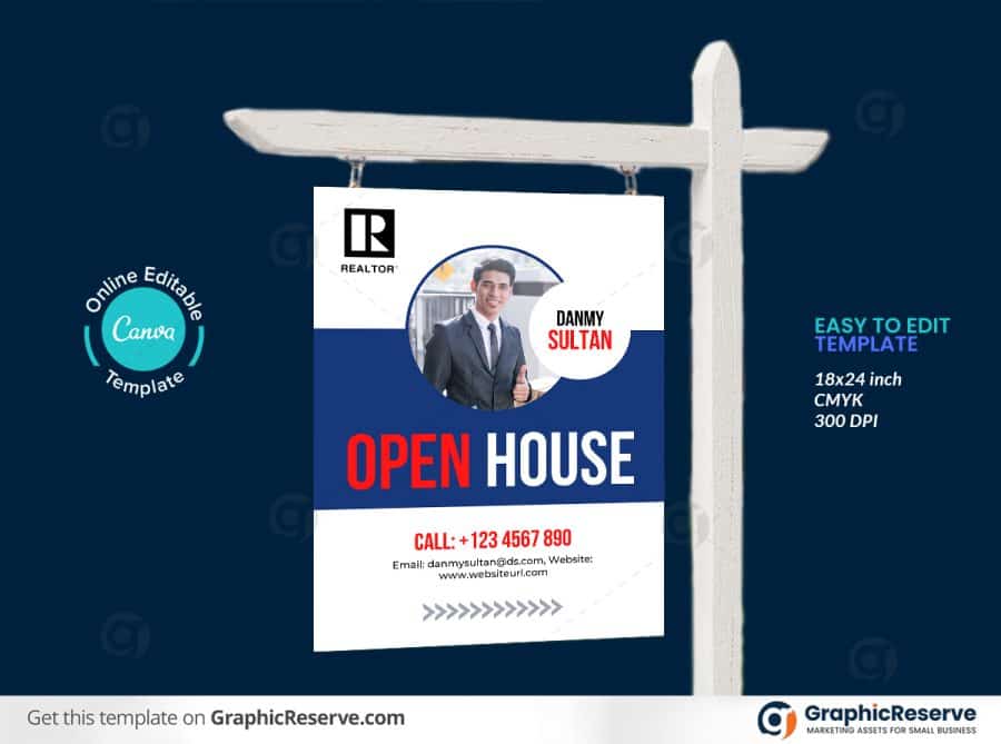 45807 Open House Yard Sign template