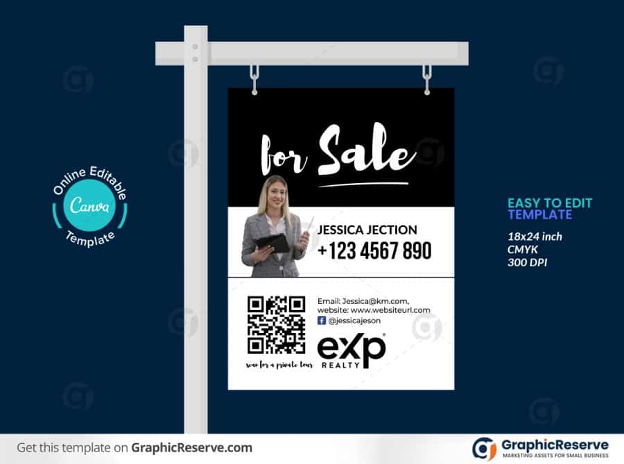 45847 Real Estate Property Selling Yard Sign template
