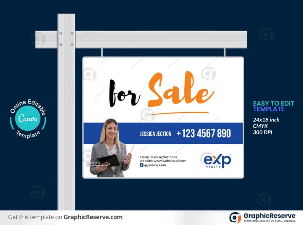 45875 Real Estate Property Selling Yard Sign template