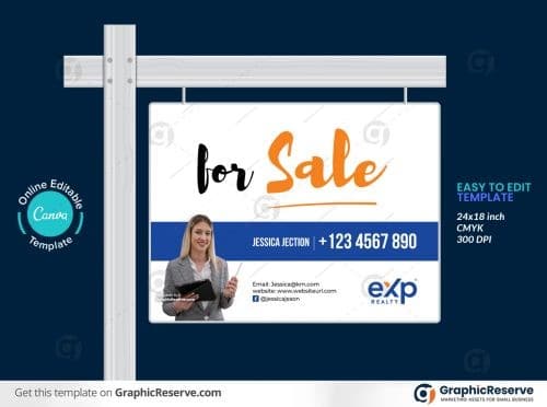 45875 Real Estate Property Selling Yard Sign template