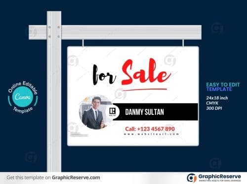 45879 Real Estate Property Selling Yard Sign template