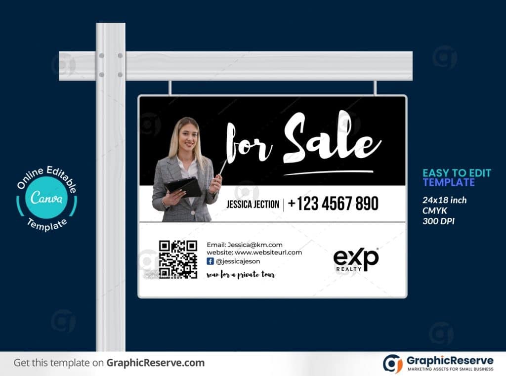 45883 Real Estate Property Selling Yard Sign template