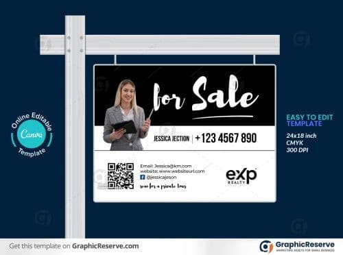45883 Real Estate Property Selling Yard Sign template