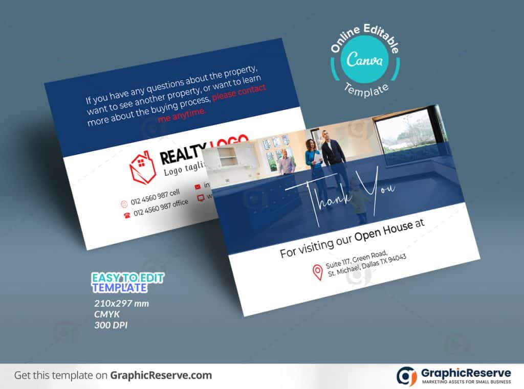 46031 Open House Thank You Card template 1